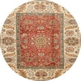 thumbnail image 1 of Ahgly Company Indoor Round Abstract Red Abstract Area Rugs, 3' Round, 1 of 6