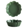 thumbnail image 1 of Qeeadeea Small Round Baking Dish Set Of 2, Colorful Ceramic Pie Pan, Round Pie Dish, Morandi Color Tableware-green-15x15x4.5cm, 400ml, 1 of 7