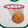 thumbnail image 4 of Inktastic Basketball Swish Boys or Girls Baby Bib, 4 of 4