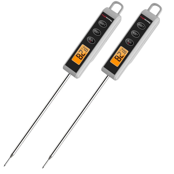 (2 pack) ThermoPro Digital Meat thermometer, LCD Display with Backlight for Cooking, Candy Making and Oil Deep Frying - TP500W