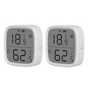 Sunshine 2Pcs SNZB-02D Compatible Zigbee3.0 LCD Smart Temperature Humidity Display Sensor