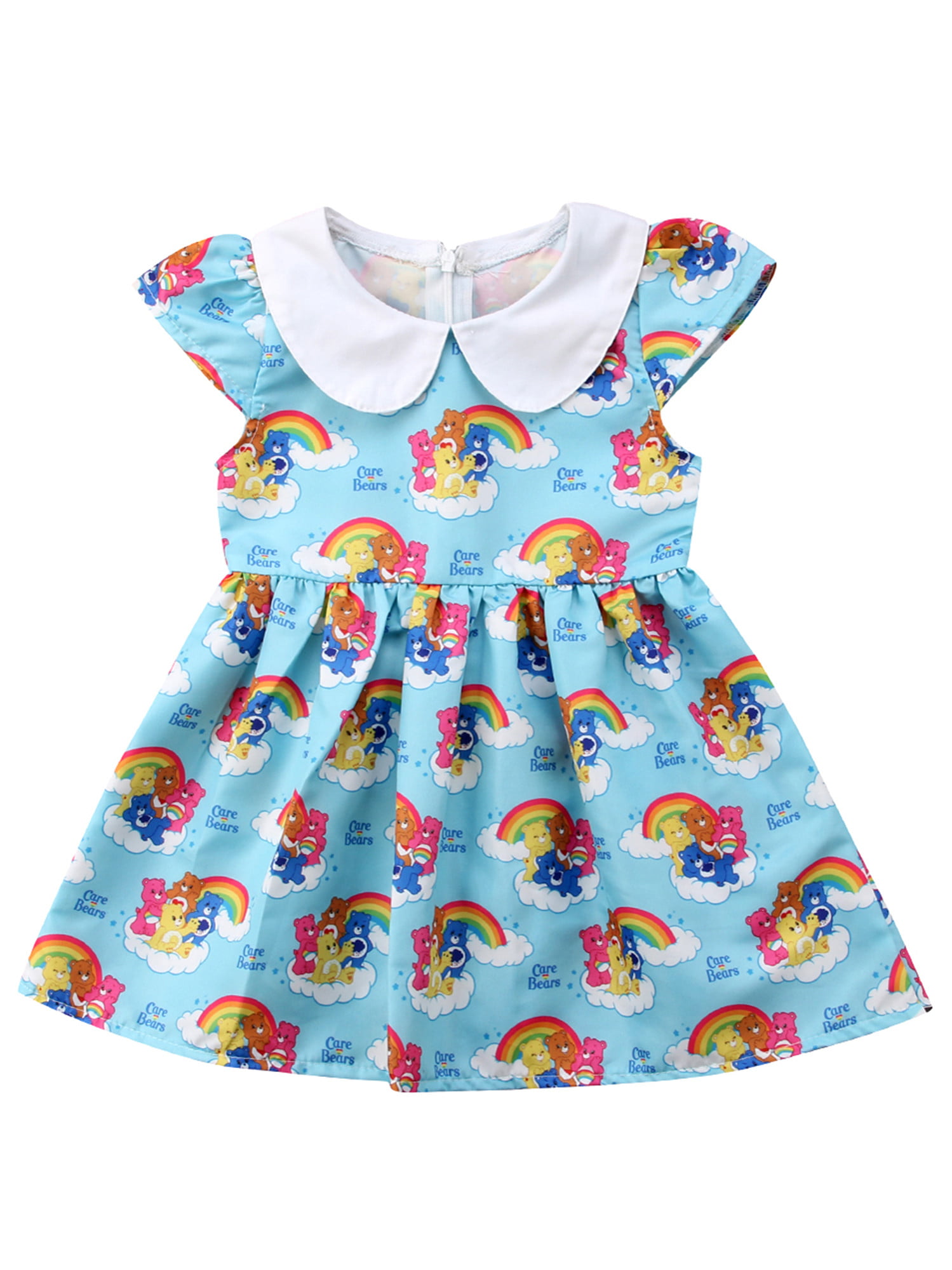 Toddler Girls Baby Princess Dress Cartoon Print Dresses 