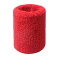 thumbnail image 3 of RotHome 1 Pack Cotton Wrist Band for Sweat Red Sports Wristbands for Men and Women Absorbent Wrist Sweatband for Tennis Basketball Running Gym Workout, 3 of 6