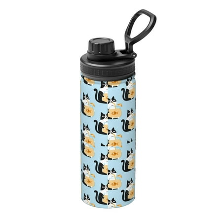 

Ocsxa FUNNY CAT IS DRINKING WATER Print 18oz Stainless Steel Water Bottle Unisex Water Bottle Insulated Sports Water Cup Flask for Cold Water Drinks/Sports/Travel/Car/School