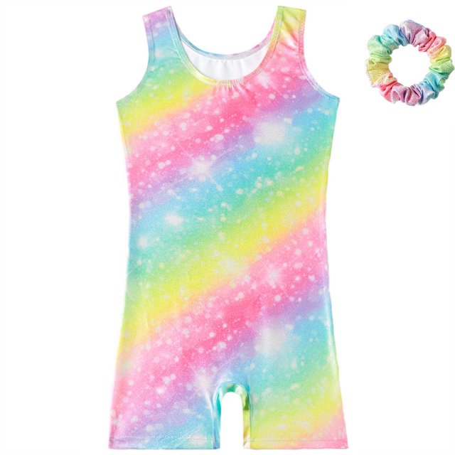 Weaiximiung Combinaison Sans Manches de Performance de Danse pour Filles Bébé Printemps Été Vêtements d'Exercice 7-8 Ans