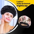 thumbnail image 3 of Capó de pelo ancho de ala de bronceado cabeza bufanda de dormir tapa de moda softness sombrero turbans cabeza cubierta de pelo envolturas para las mujeres de la hoja de dormir caqui Scienceny AP008211-21, 3 of 6