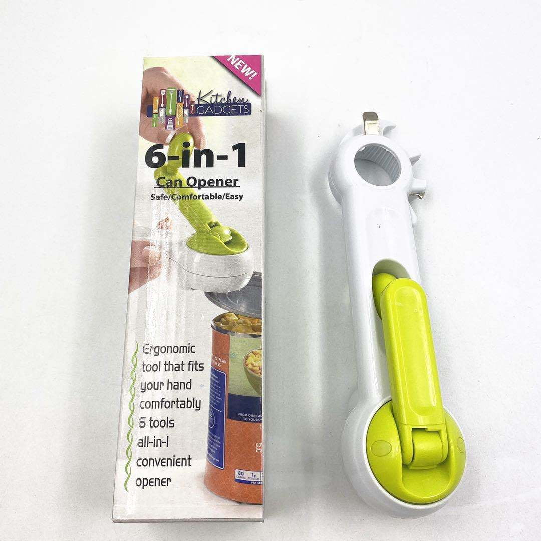 6-in-1 Multi Function Can Opener, Manual Jar & Bottle Opener Kitchen Tool