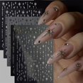 thumbnail image 1 of TANYOOTO Stickers para uñas de estrellas metálicas plateadas y doradas, 5 hojas, 1 of 9