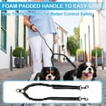 thumbnail image 3 of Correa Doble para Perros Unique Bargains, Correa Dual Manos Libres con Mango Acolchado Cómodo, Correa Doble para Dos Perros, Longitud Ajustable, 1 Set, Negro, 3 of 7