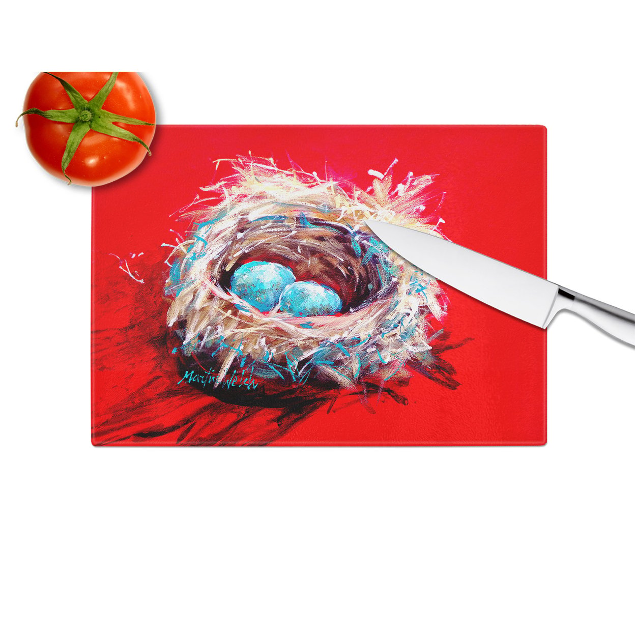 thumbnail image 4 of Egg-Stra Special Bird Nest Glass Cutting Board 12 in x 15 in, 4 of 5
