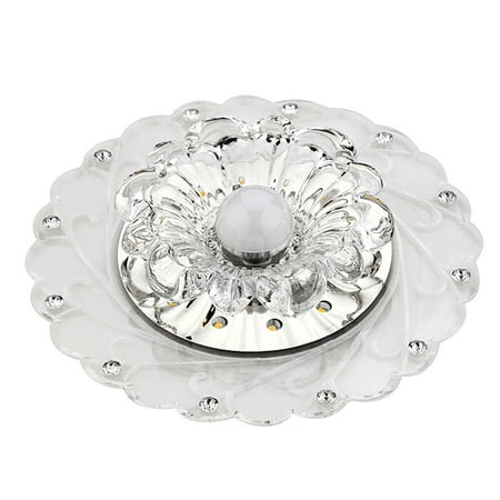 

Crystal LED Ceiling Flush Mount Ceiling Light Crystal Chandeliers Light Ceiling Lamp Contemporary Pendant Light Dimmable Modern Roundness Glass for Porch Balcony Hallway (Pattern 1)