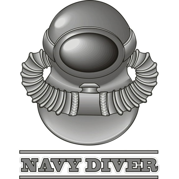 3.8 Inch U.S. Navy Diver Sticker Decal