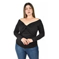 thumbnail image 1 of Blusa off shoulder con nudo Roman Fashion/Tallas Extras, 1911 (Negro) negro 40, 1 of 6
