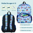 thumbnail image 4 of Wildkin Kids 16 Inch Backpack for Boys and Girls, Features Padded Back & Adjustable Straps (Trains, Planes &Trucks Blue), 4 of 8