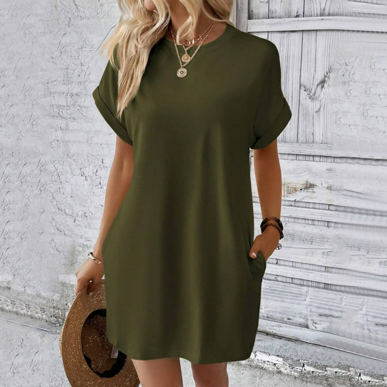 knee length dresses for ladies Designer Long Sleeve Tunic Dress | Beach Tunic Dress main image 0