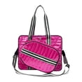 thumbnail image 2 of DYNWAVECA Tennis Bag Badminton Bag with Shoulder Strap Racquet Carrying Bag Pickleball Racket Storage Tennis Handbag Tennis Racquet Bag Rose Red, 2 of 9
