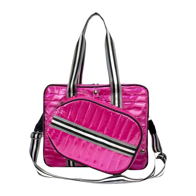 koolsoo Tennis Bag Detachable Racket Holder Multipurpose Portable Tennis Racquet Bag Rose Red