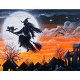thumbnail image 2 of Cuadros Decorativos 5D bricolaje taladro redondo completo diamante pintura Halloween bruja Kit decoración del hogar (sz2528) Tmvgtek embutido en tela, 2 of 8