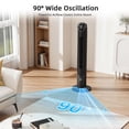 thumbnail image 3 of 42 Inches Bladeless Tower Fan with Remote for Bedroom,90°Oscillation Standing Floor Fans that Blow Cold Air with 9H Timer & Child Lock,Ultra Quiet Small Cooling Fans for Office - Black, 3 of 7