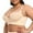 Beige, variant on TSADFHJI Women's Solid Color Gathering Collar Body Seamless Cup Tank Top Large Size Shaping Back Long Size Sports Bra Underwear Multi Button Shaping Women's Crotchless Panties Black Black 34B