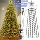 thumbnail image 2 of Luces LED con temporizador para árbol de Navidad, 8 modos, cascada, estrella, adorno, memoria, centelleante, jardín, vacaciones, iluminación, decoraciones navideñas, 2 of 4