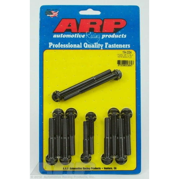 ARP 154-2004 Black Ford 351C hex intake manifold bolt kit