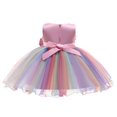 thumbnail image 2 of Filles Enfants Princesse Tutu Robe 3D Fleur Sequin Bowknot Sans Manches Bustier Fête d'Anniversaire Robe de Bal, 2 of 3
