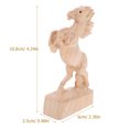 thumbnail image 2 of OUNONA Wood Carved Horse Figurine for Home Decoration Beige Color Wood Craft Statue 7.8 Inches, 2 of 6