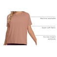 thumbnail image 4 of Remera CRZ YOGA de Algodón Pima con Cuello Barco y Corte Suelto en Color Mocha Mousse, 4 of 4
