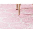 thumbnail image 5 of Unique Loom 3145462 Tapis Rond en Treillis Rond 4 x 4 Pi&44; Rose, 5 of 5