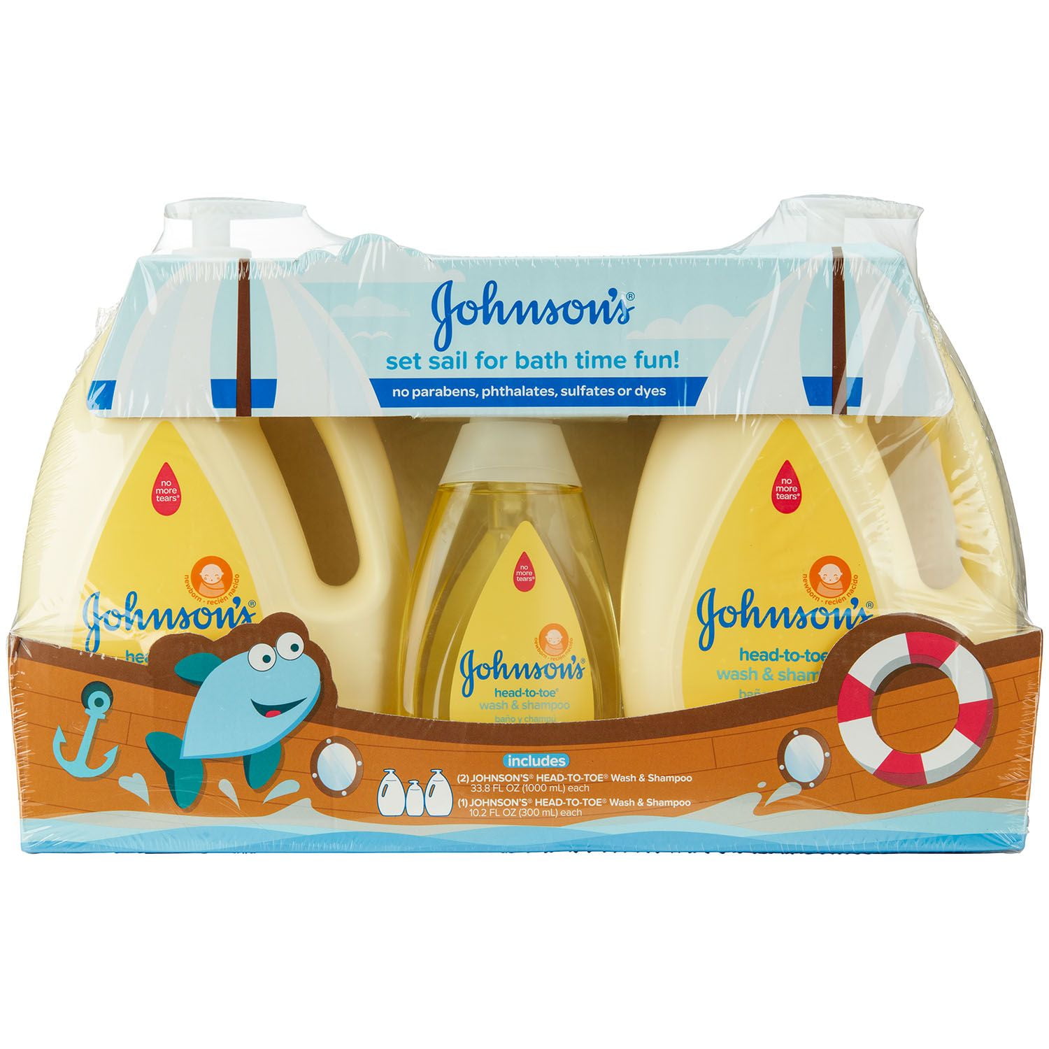 Johnson's Baby Head-to-Toe Wash & Shampoo (2 - 33.8 fl. oz., 1 - 10.2 fl. oz.)