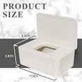 thumbnail image 2 of Rirool Tissue Storage Box - Portable Reusable Diaper Wipes Dispenser - Baby Case Wipe Holder - Keeps Fresh - Easy Open/Close Container Lid - White, 2 of 8