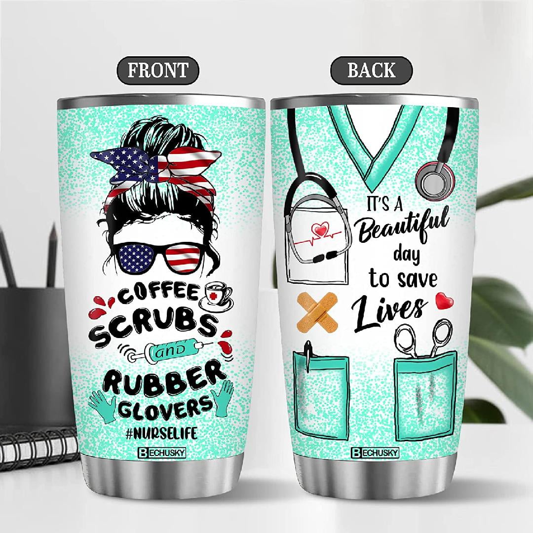 MugHeads Coffee Scrubs and Rubber Gloves Tumbler - LVN L&D Nurse Gifts for  Women - RN Gifts for Nurses Graduation - Nurse Accessories for Work - 20oz  Vacuum Insulated Stainless Mug with