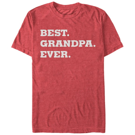 Men's Lost Gods Best Grandpa Ever  Graphic Tee Red Heather Small