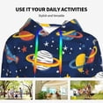 thumbnail image 4 of Haiem Planets and Stars for Women's Fashion Hoodies & Sweatshirts with Kangaroo Pocket,Hooded Sweatshirt with Eye-catching Drawstrings-X-Large, 4 of 7
