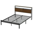 Gunaito King Size Bed Frame With Wooden Headboard Metal Platform Bed Frame With Led Lights Gunaito King Size Bed Frame With Wooden Headboard Metal Platform Bed Frame With Led Lights