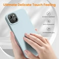thumbnail image 3 of for iPhone 14 Case, iPhone 13 Case Shockproof Liquid Silicone Protective Phone Case with Soft Anti-Scratch Microfiber Lining Ultra Slim Drop Protection Phone Cover 6.1 inch(Light Blue), 3 of 12