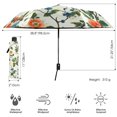 thumbnail image 3 of FORMRS Travel Umbrella Folding Auto Open Close Windproof Rain UV Protection, Green Floral Pattern, 3 of 8