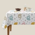 thumbnail image 3 of Wukai Little Elephant Waterproof Tablecloth for Kitchen Dining, Fits Square Tables for 2-4 Seats -60"x60", 3 of 7
