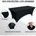 thumbnail image 5 of Uralili Black Fitted Table Cover Elastic Spandex Tablecloth 4 ft Bed Table Clothes, 5 of 8