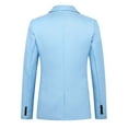 thumbnail image 4 of BiZtdJrK Men Wedding Dress Jackets Big and Tall Notch Lapel One Button Casual Sport Coats Regular Fit Solid Business Blazers Sky Blue XXXXL, 4 of 5