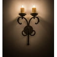 thumbnail image 2 of Meyda Tiffany 120207 Andorra 2 Light 19" Tall Wall Sconce - Gilded Tobacco, 2 of 2