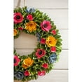 thumbnail image 4 of Evergreen 17" Willow Wood Chip Floral Wreath, 4 of 4