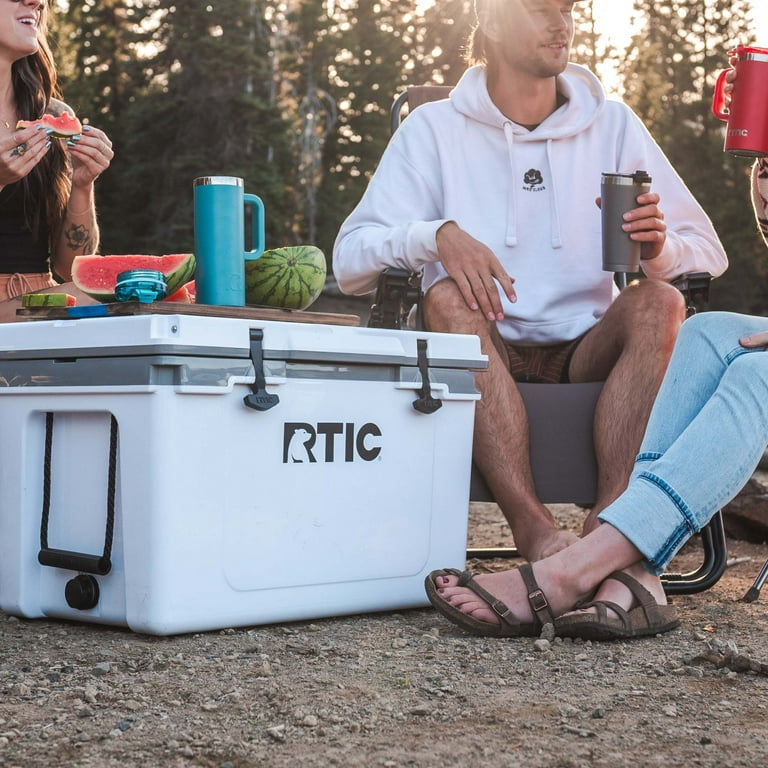 RTIC Large 52 QT Ultra-Light Hard-Sided Cooler, White/Grey, Holds