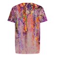 thumbnail image 4 of ICHUANYI Clearance Adult Fashion Woman Round Neck Short Sleeve Tops T-Shirt Prints Loose Blouse(Pink, XL) ICHUANYI WER2023080811689, 4 of 5