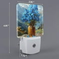 thumbnail image 2 of Sikiie Mountain Blue Flowers Vase Led Night Light, Warm White,Cool White Lights for Bathroom,Hallway,Bedroom, Kids Room-UK, 2 of 7