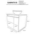 thumbnail image 5 of Mueble Gabinete DECOMOBIL para Baño con Lavamanos Y Monomando GABINETE 05 Encino Polar, 5 of 5