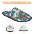 thumbnail image 3 of Balery cute Skull organ Pantuflas de Casa de Felpa Silenciosas con Diseño Estampado, Zapatillas Cómodas Antideslizantes de Algodón para Interior-Large, 3 of 8