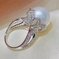 thumbnail image 3 of K-KED Pearl Cubic Zircon 925 Silver Filled Rings Women Delicate Jewelry Wedding Gift Sz 6-10-7, 3 of 6