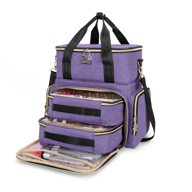 Organizador de esmalte de uñas BAFASO de doble capa con capacidad